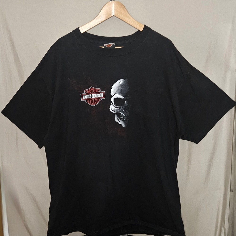 Harley Davidson Brothers Graphic Tee Skull‎ Biker